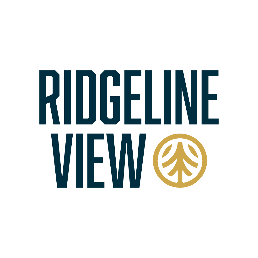 A logo with the text "RIDGELINE VIEW" and a tree design.